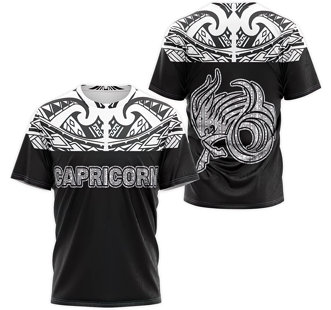 Personalized T-Shirt, Hoodie - Zodiac Capricorn Tribal Pattern 3D Printed