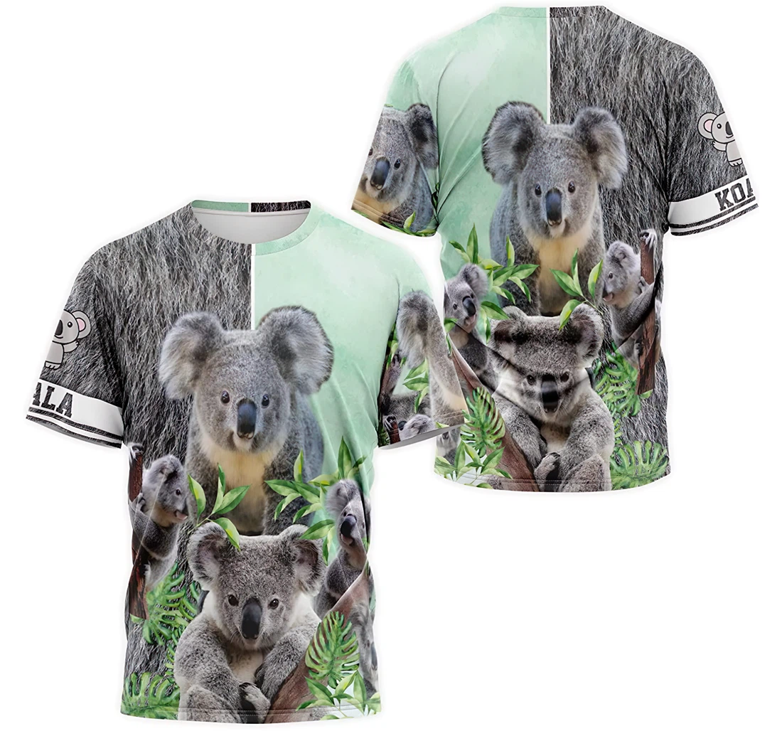 Personalized T-Shirt, Hoodie - Koala Family Face Cute 3D Printed
