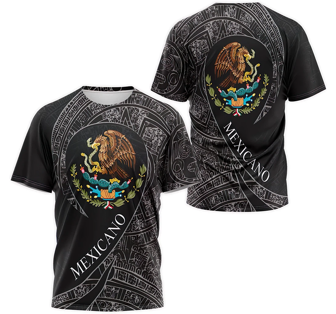 Personalized T-Shirt, Hoodie - Mexicano Coat Of Arms Aztec Mayan Pattern 3D Printed