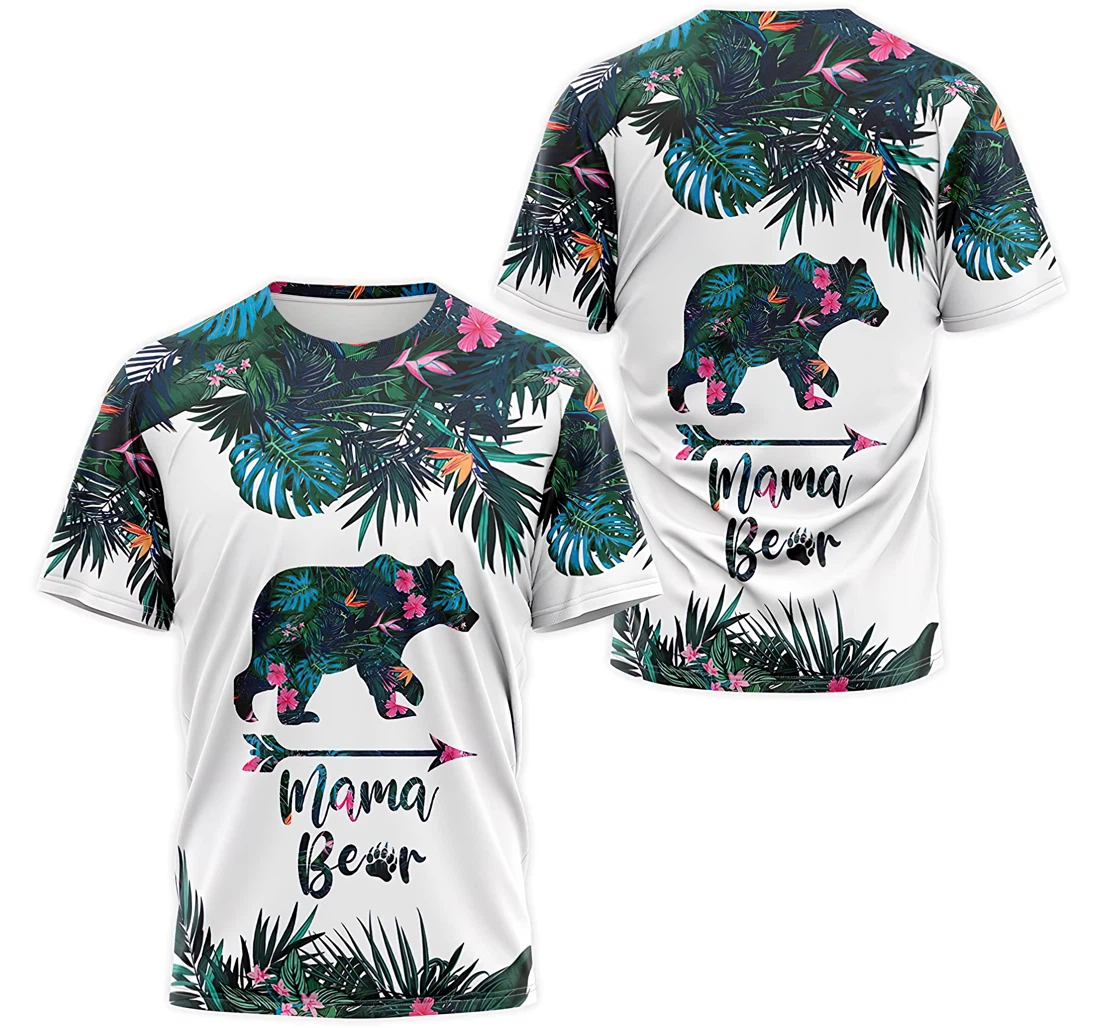 Personalized T-Shirt, Hoodie - Mama Bear Arrow Floral Tropical 3D Printed