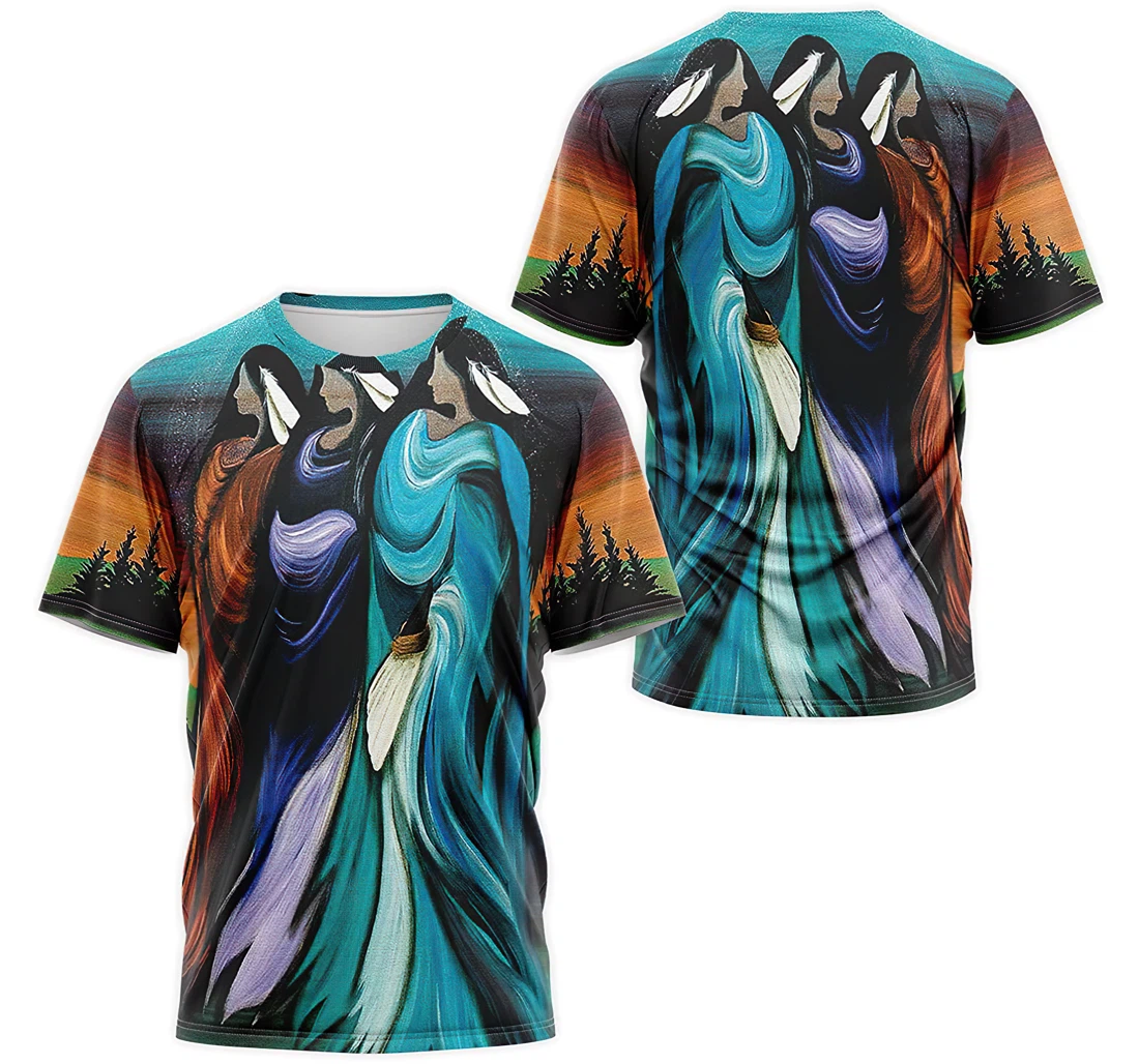 Personalized T-Shirt, Hoodie - Native American Girl Oil Painting 3D Printed