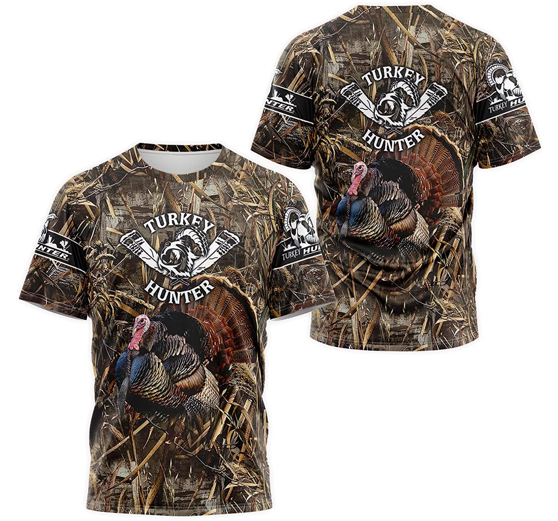 Personalized T-Shirt, Hoodie - Turkey Hunter Tree Camo 3D Printed