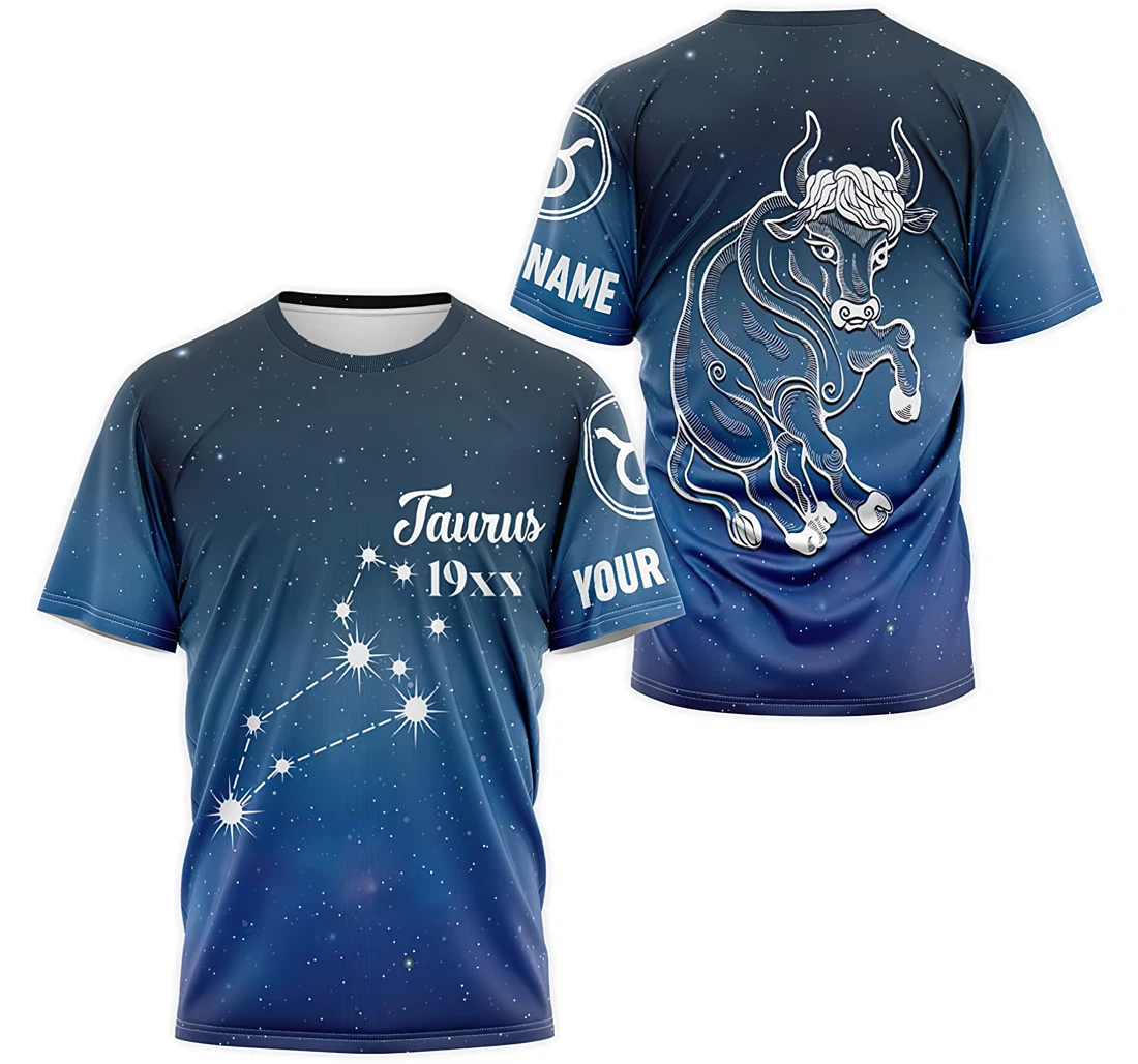 Personalized T-Shirt, Hoodie - Cusom Name Zodiac Taurus 3D Printed