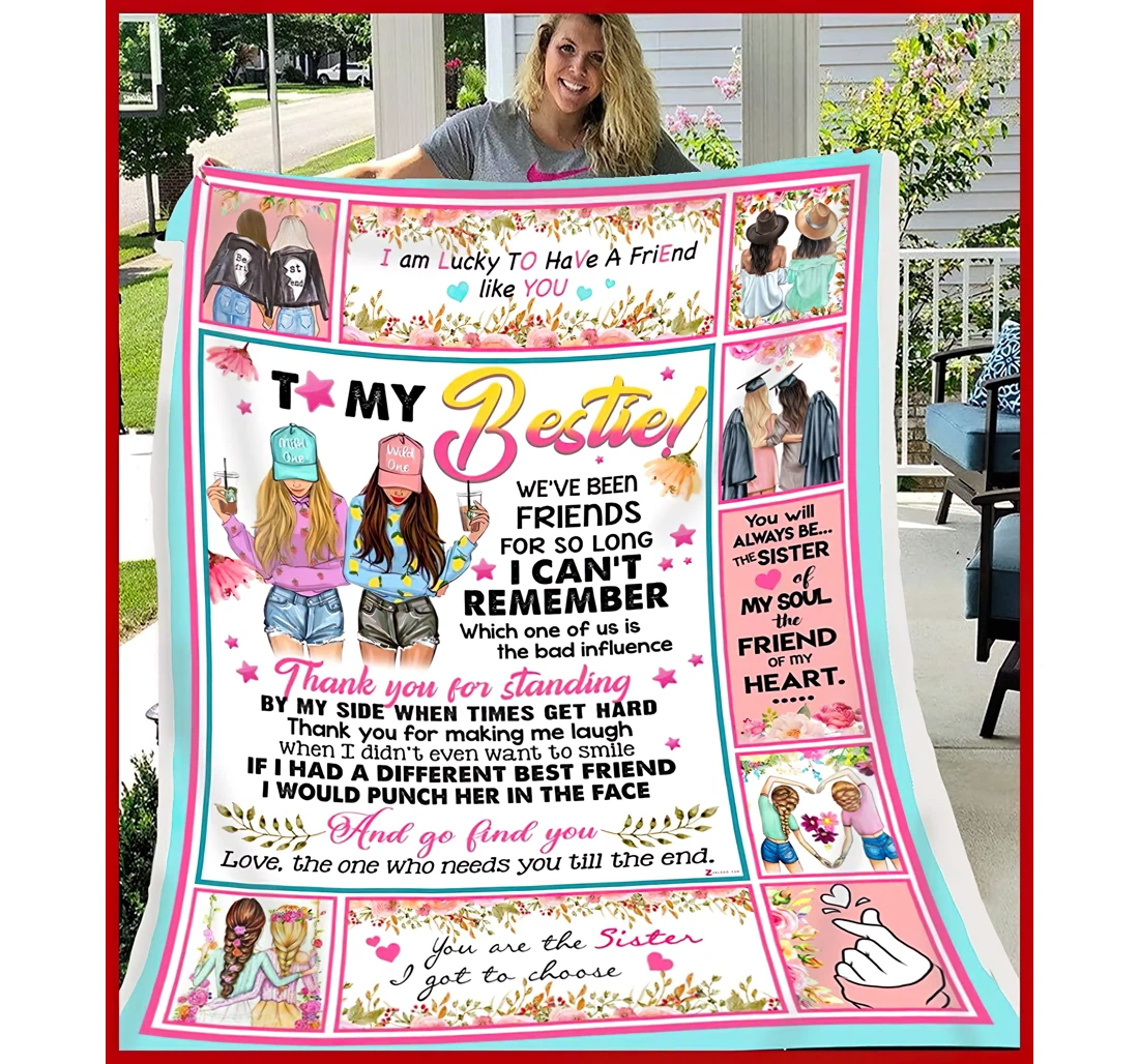 Throw Blanket, Quilt - Personalized Gifts To My Bestie If I Had A Different Best Friend I Would Punch Her In The Face Gifts Great Ideas Sherpa Fleece