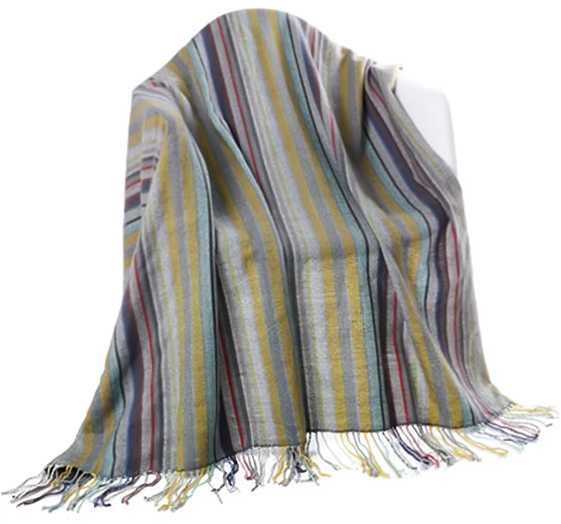 Throw Blanket, Quilt - Cotton Summer Nap Office Double Tassel Shawl Color C Sherpa Fleece