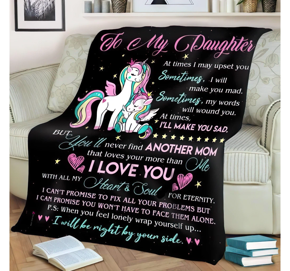 Throw Blanket, Quilt - Personalized Gifts To My Daughter I Love You I Will Be Night By Your Side Gifts Great Ideas Sherpa Fleece