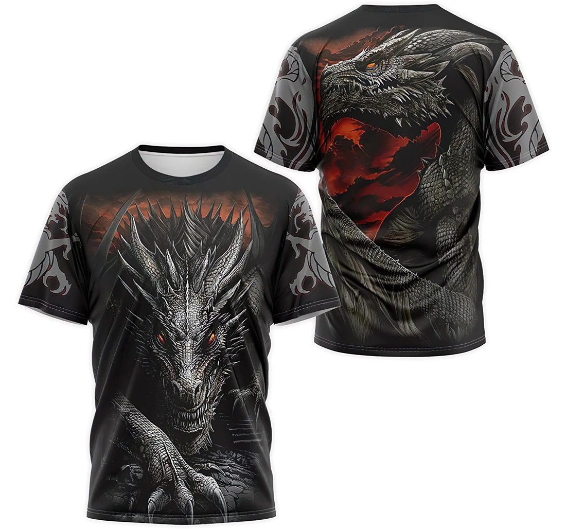 Personalized T-Shirt, Hoodie - Fire Dragon Tattoo 3D Printed