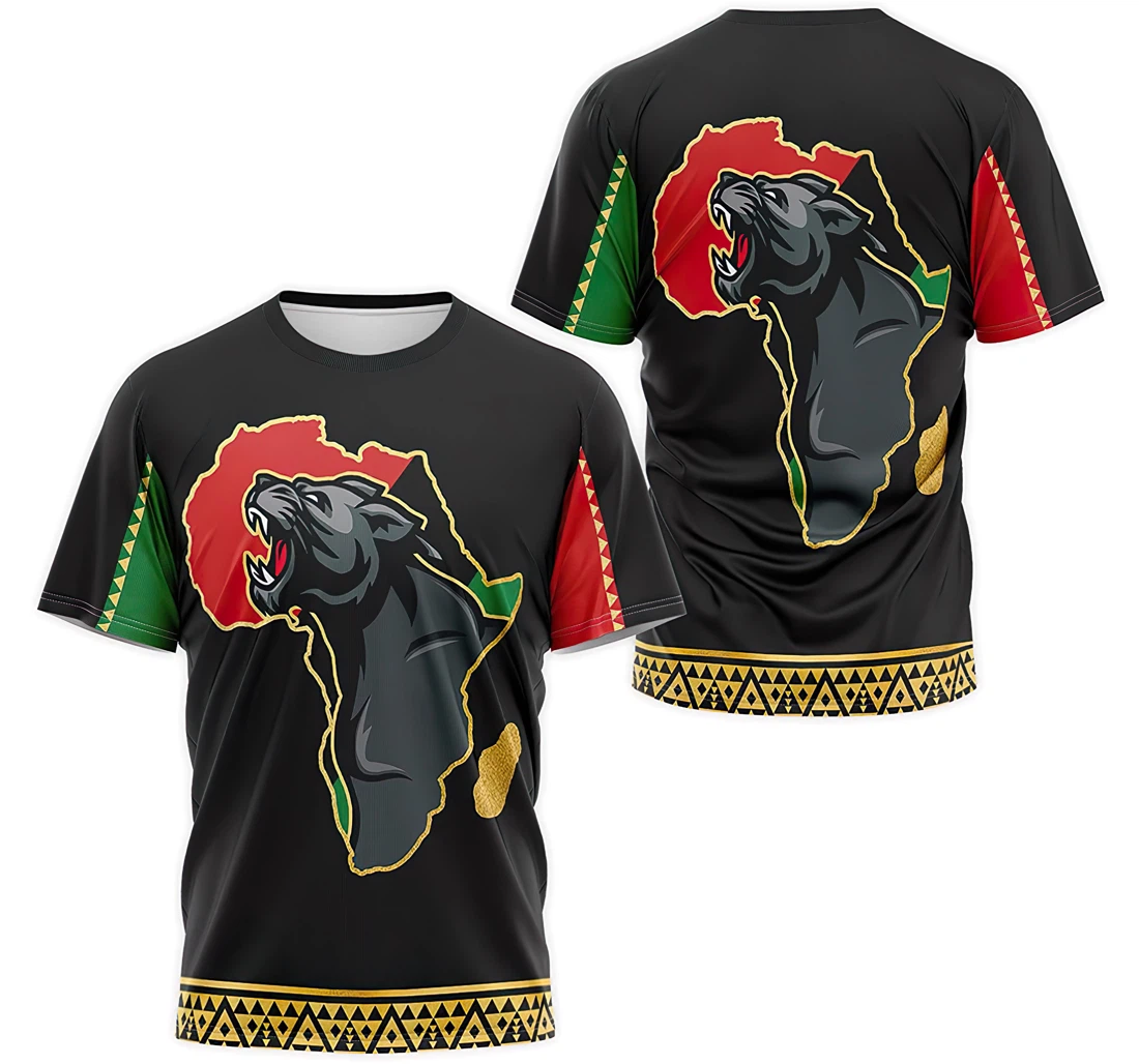 Personalized T-Shirt, Hoodie - Panther Africa Map 3D Printed