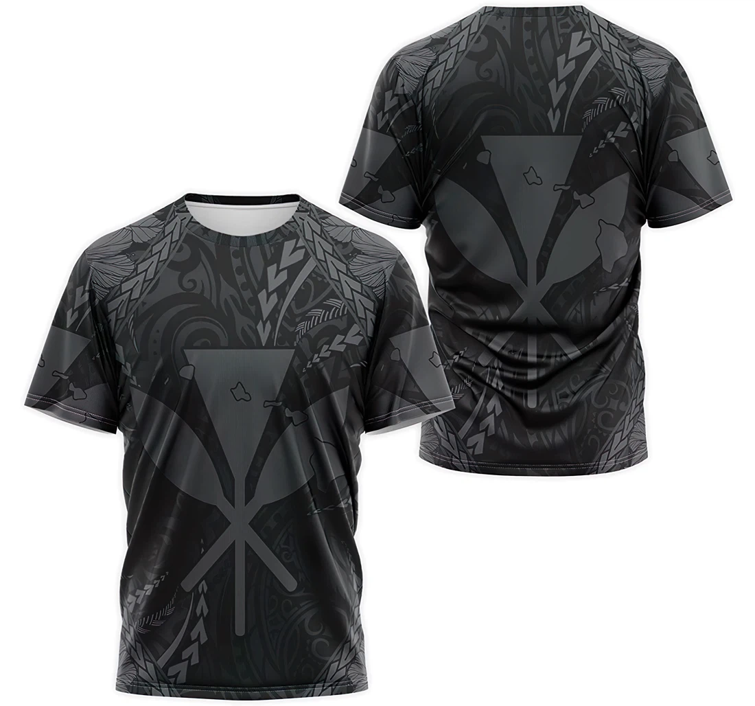 Personalized T-Shirt, Hoodie - Hawaii Flag Map Tribal Tattoos Polynesian Pattern 3D Printed