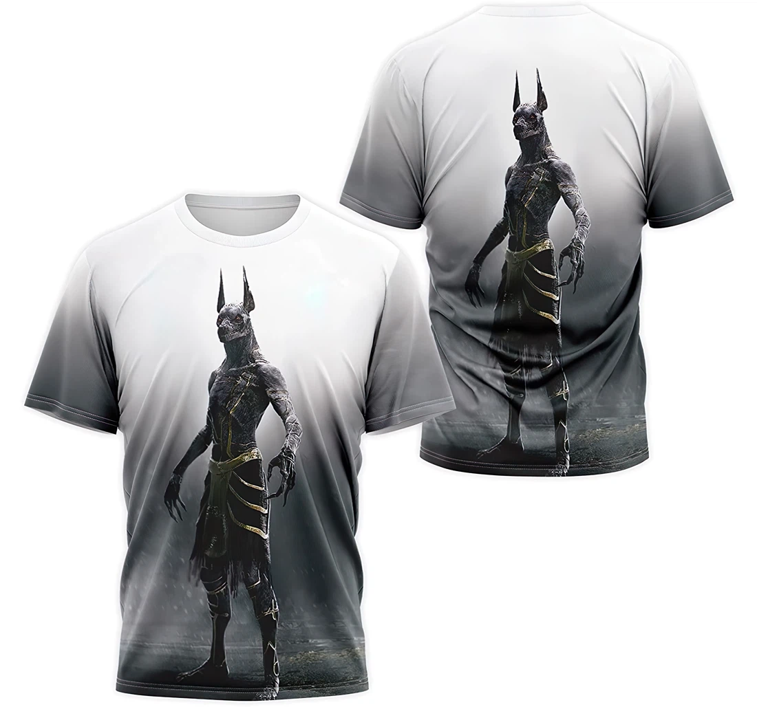 Personalized T-Shirt, Hoodie - Ancient Anubis Egyptian God Smoke 3D Printed
