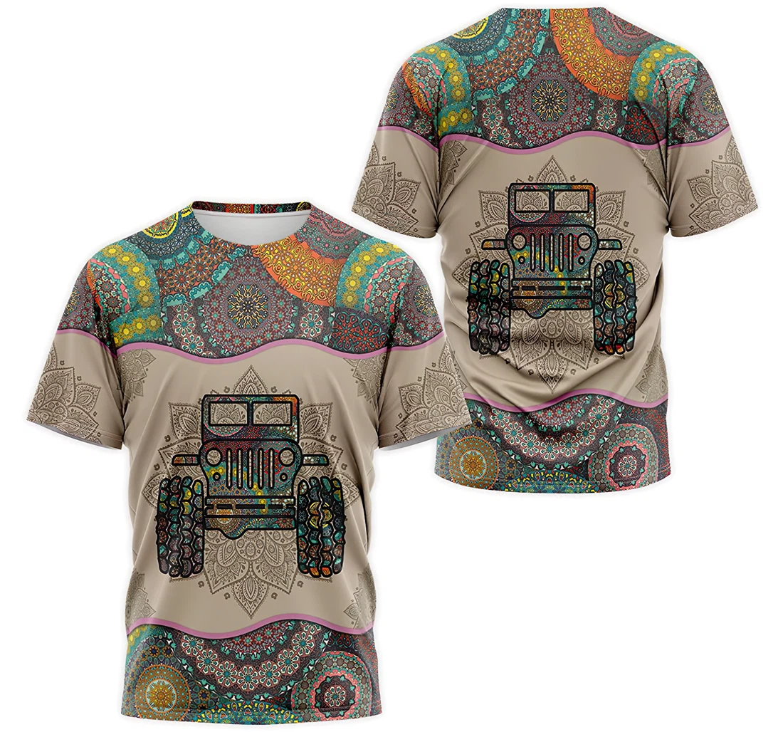 Personalized T-Shirt, Hoodie - Mandala Jp Car Floral 3D Printed