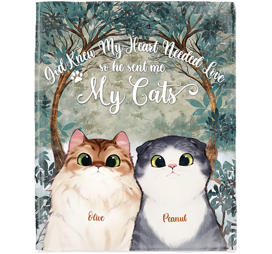 Throw Blanket, Quilt - Personalized Cat Lover On From Friends Family Customizable Name Cat Breeds Quotes Sherpa Fleece