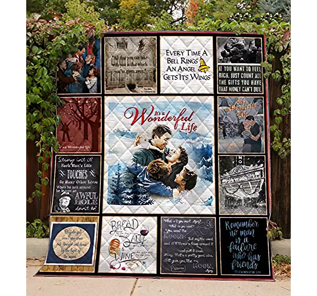 Throw Blanket, Quilt - It's A Wonderful Life Quotes Movie Blanket Adults Sherpa Fleece