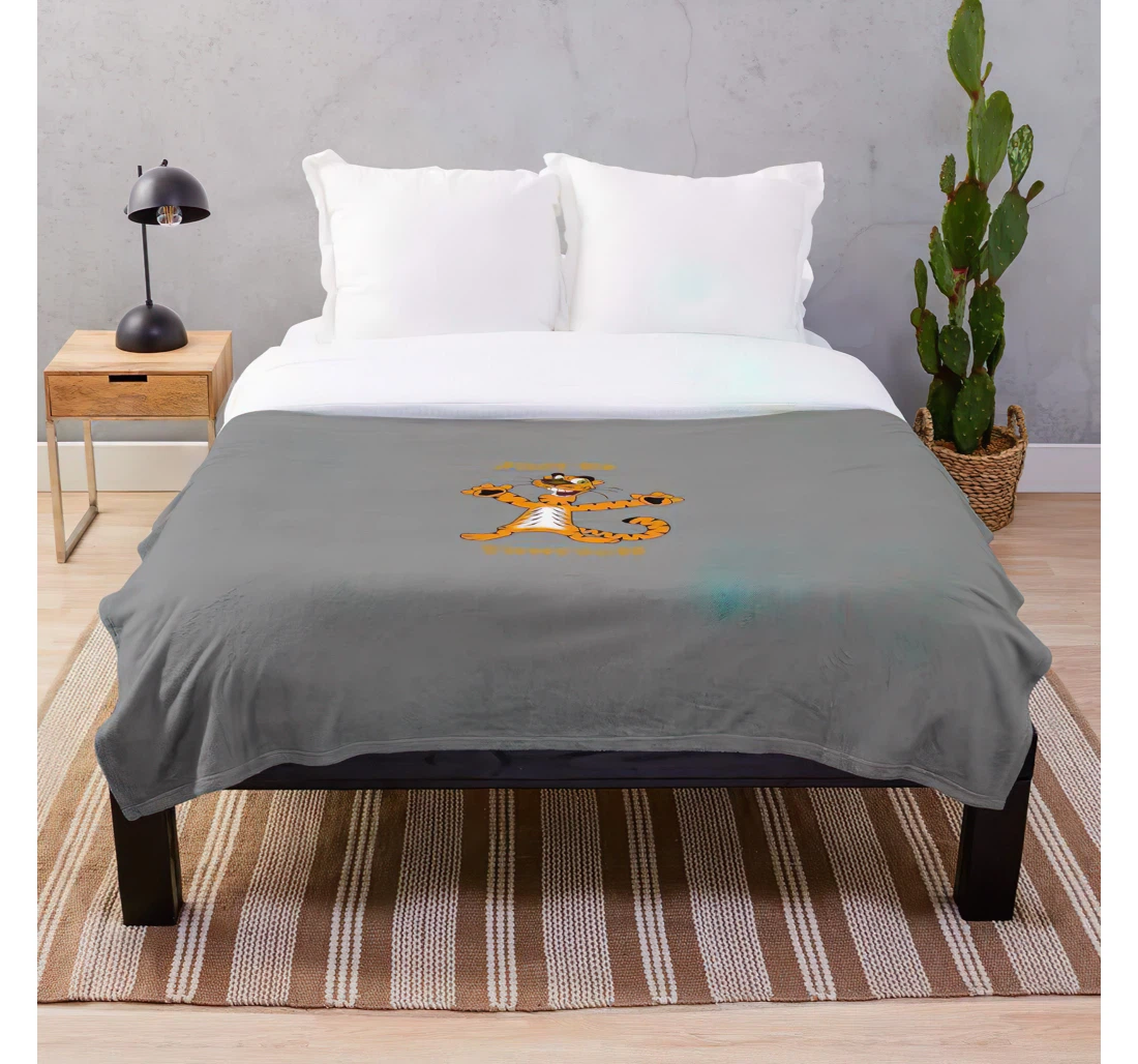 Throw Blanket, Quilt - Enjoying Yourself Days Lover Happiness Lazy Lions Cats Relaxation Life Just Be Customize Sherpa Fleece