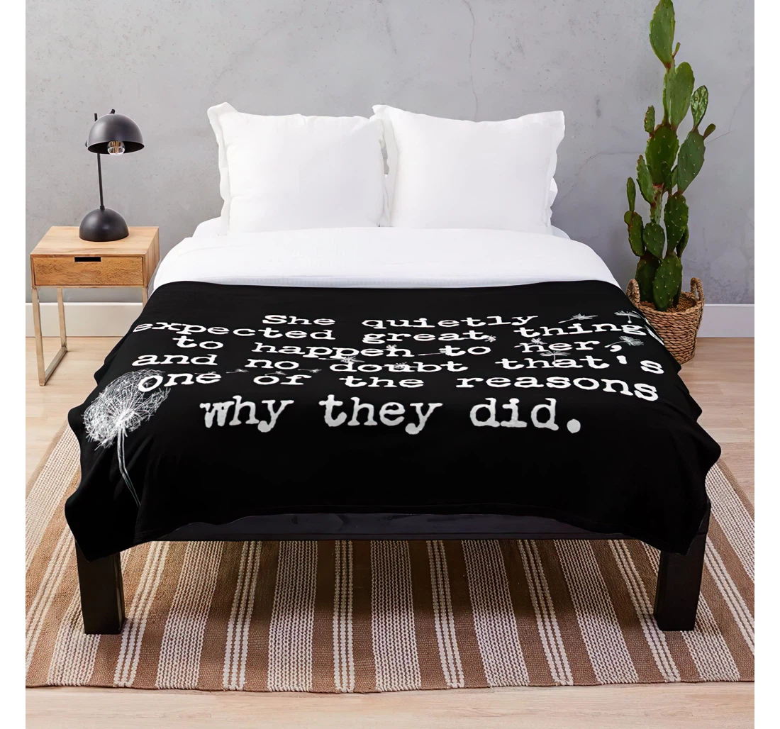 Throw Blanket, Quilt - Inspiring Literary Beautiful Entrepreneur Words Fitzgerald F Quote Literature Inspirational Zelda Zelda Luxurious Royal Sherpa Fleece