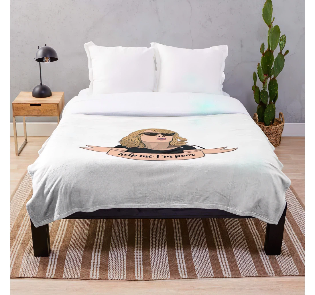 Throw Blanket, Quilt - Quotes Bridemaids Funny Help Me Pop Bridesmaids Im Culture Movie Poor Customize Sherpa Fleece