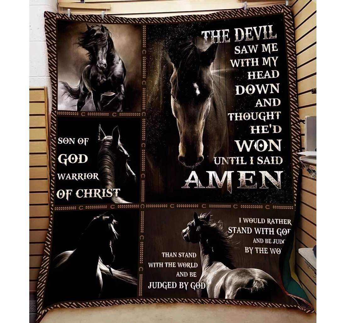 Throw Blanket, Quilt - Personalized Gifts The Devil Saw Me With My Head Gifts Great Ideas Sherpa Fleece