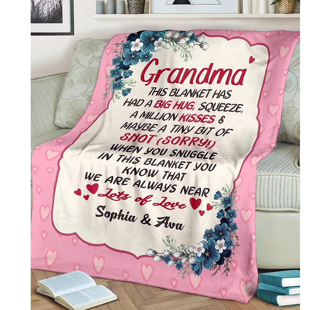 Throw Blanket, Quilt - Personalized Gifts To My Grandma To My Nana To My Grandmother Custom Name Gifts Great Ideas Sherpa Fleece