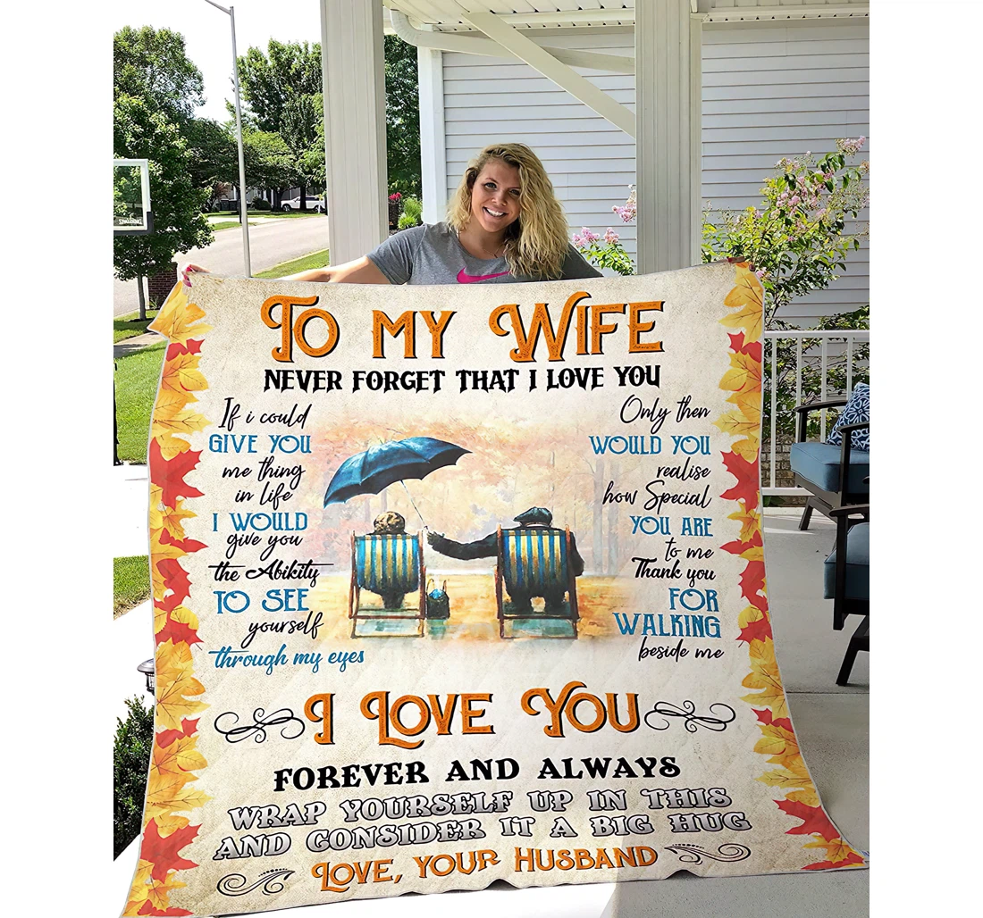 Throw Blanket, Quilt - Personalized Gifts To My Wife Couple Valentine Idea Gifts Gifts Great Ideas Sherpa Fleece