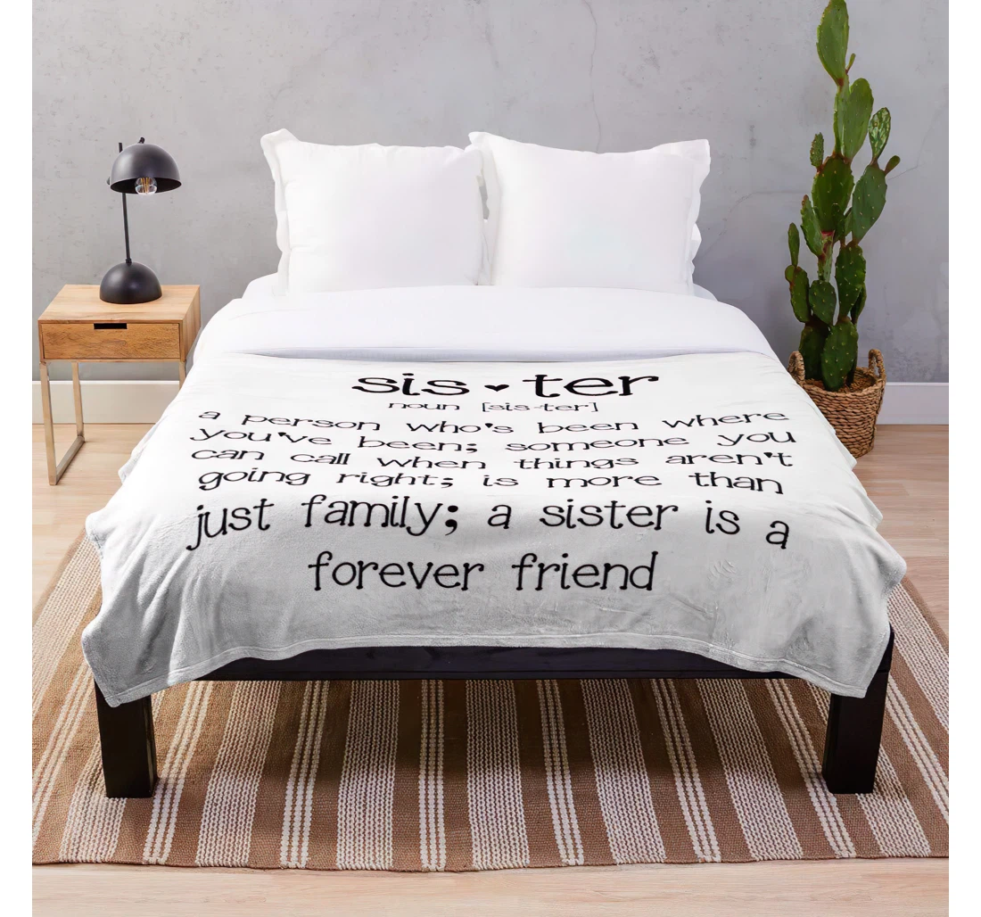 Throw Blanket, Quilt - Best Love Daughter Mother Forever Sister Secrets Brother Friend Customize Sherpa Fleece