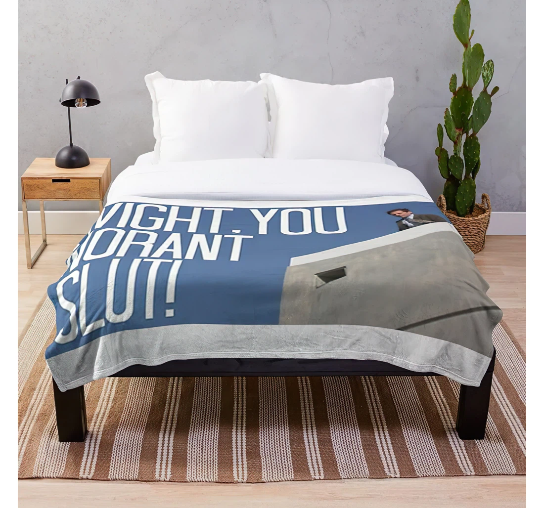 Throw Blanket, Quilt - Dwight Quotes Michael Schrute The Scott Office Customize Sherpa Fleece