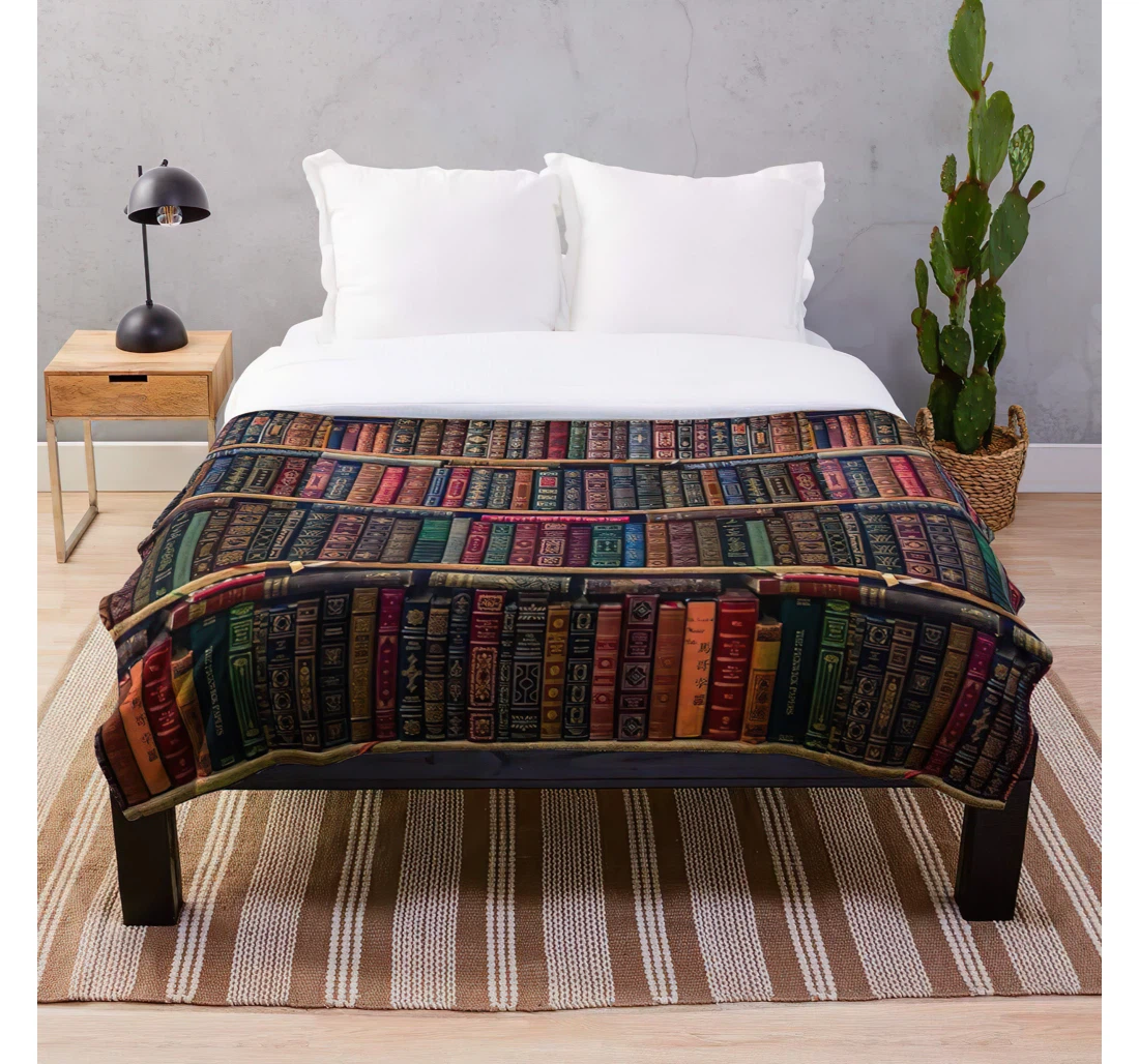 Throw Blanket, Quilt - Read Love Lover Book Quote Books Reading Literature Customize Sherpa Fleece