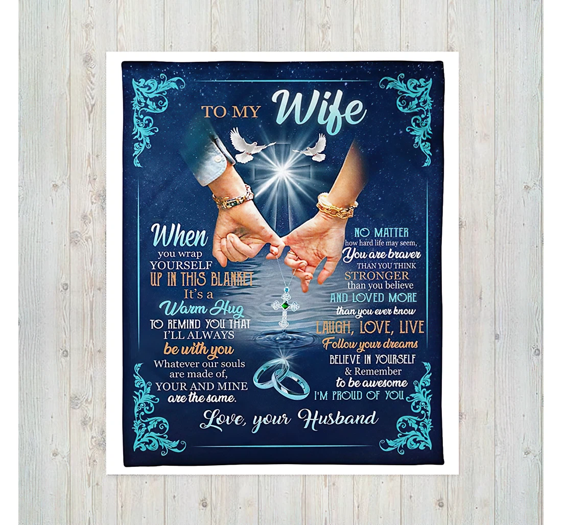 Throw Blanket, Quilt - Personalized Gifts To My Wife Remember To Be Awesome I'm Proud Of You Gifts Great Ideas Sherpa Fleece