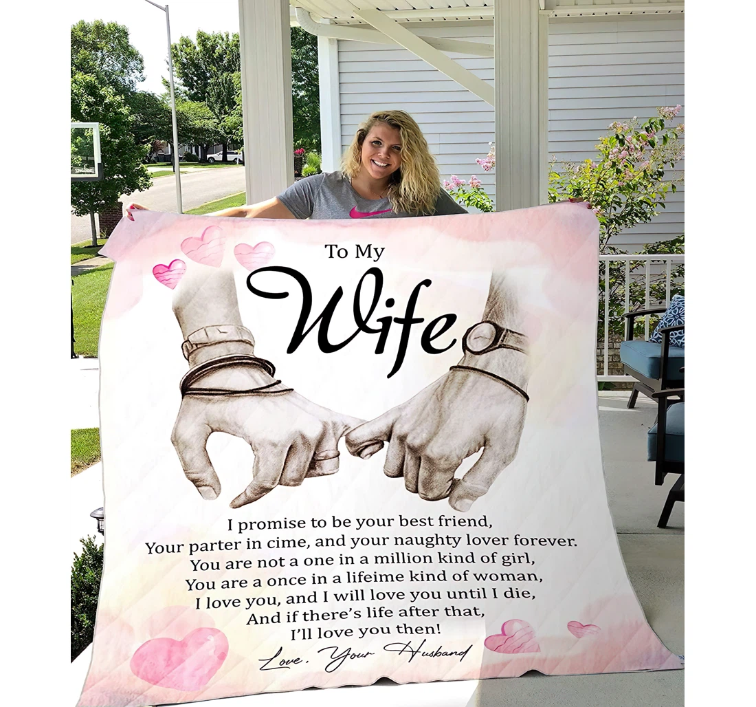 Throw Blanket, Quilt - Personalized Gifts To My Wife Valentine Wife Gifts Idea Valentine Gifts Wife Love Gifts Wife Gifts Wedding Sherpa Fleece