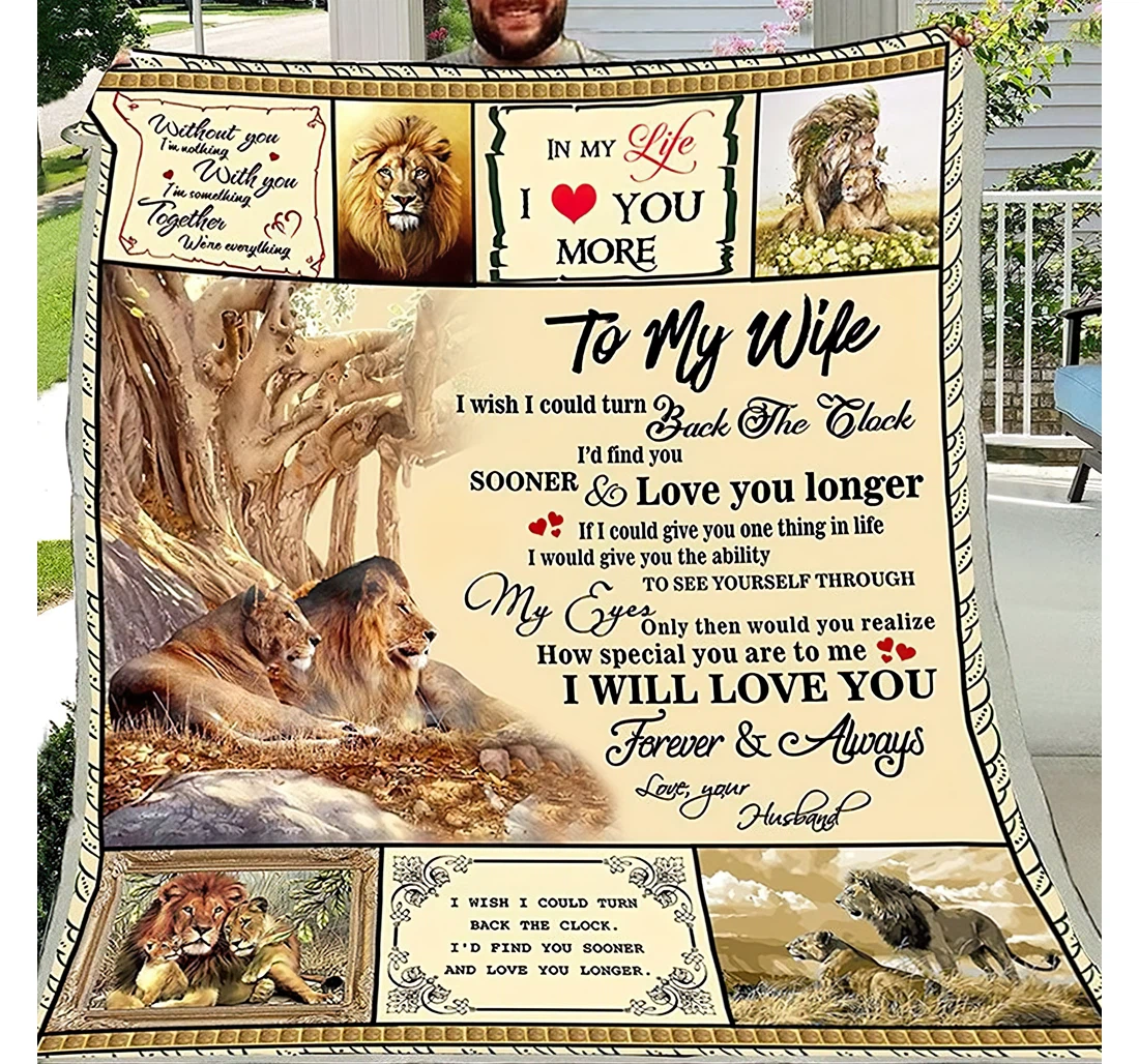 Throw Blanket, Quilt - Personalized Gifts To My Wife Together We Are Everything Love Your Husband Lion Gifts Great Ideas Sherpa Fleece