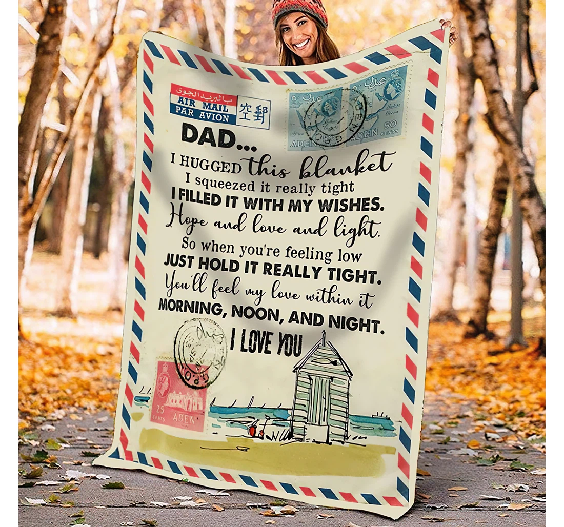 Throw Blanket, Quilt - Personalized Gifts To My Dad Dad Gift Father's Day Hope And Love And Light Gifts Great Ideas Sherpa Fleece