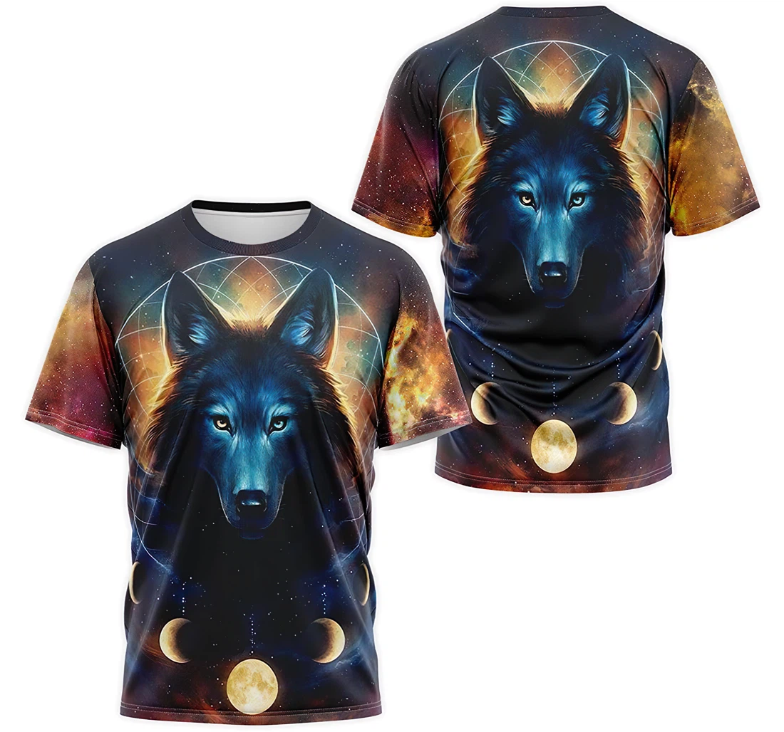 Personalized T-Shirt, Hoodie - Wolf Dreamcatcher Galaxy 3D Printed