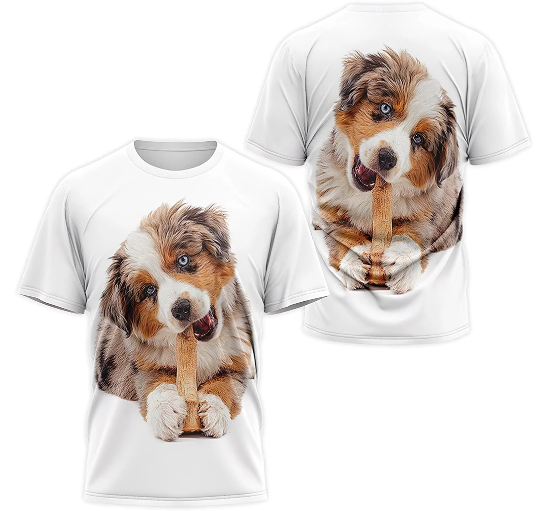 Personalized T-Shirt, Hoodie - Australian Shepherd Dog - 3D Printed