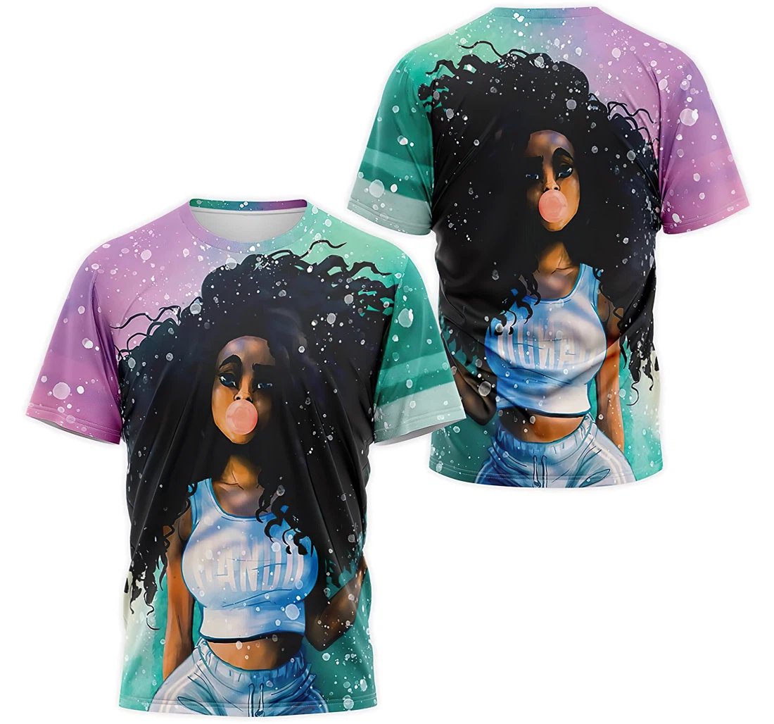 Personalized T-Shirt, Hoodie - Girl Rock Lady Melanin 3D Printed
