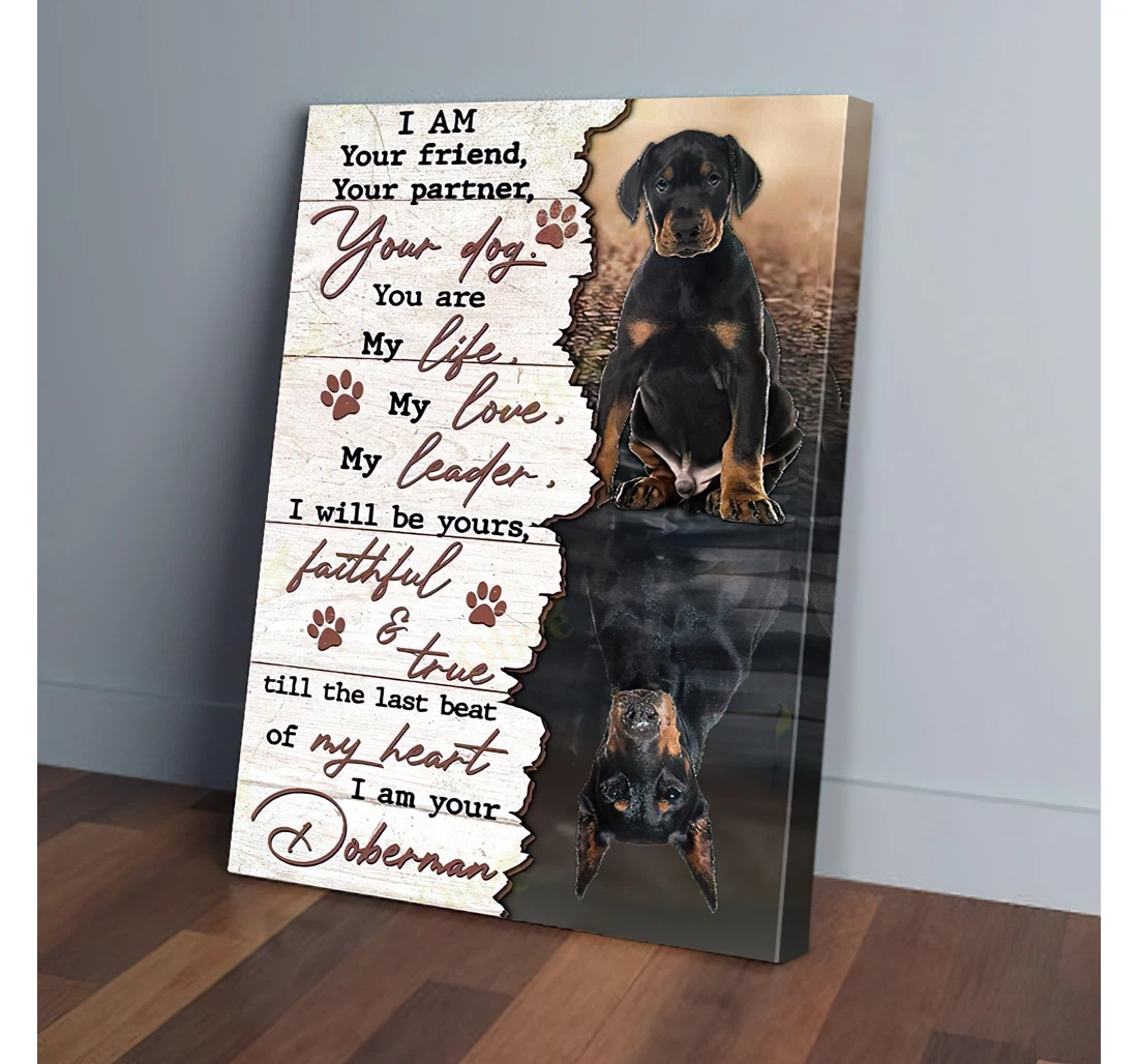 Poster, Canvas - I Am Your Doberman Gifts Print Framed Wall Art