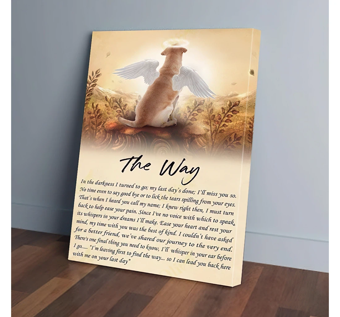 Poster, Canvas - Labrador In Heaven Gifts Print Framed Wall Art