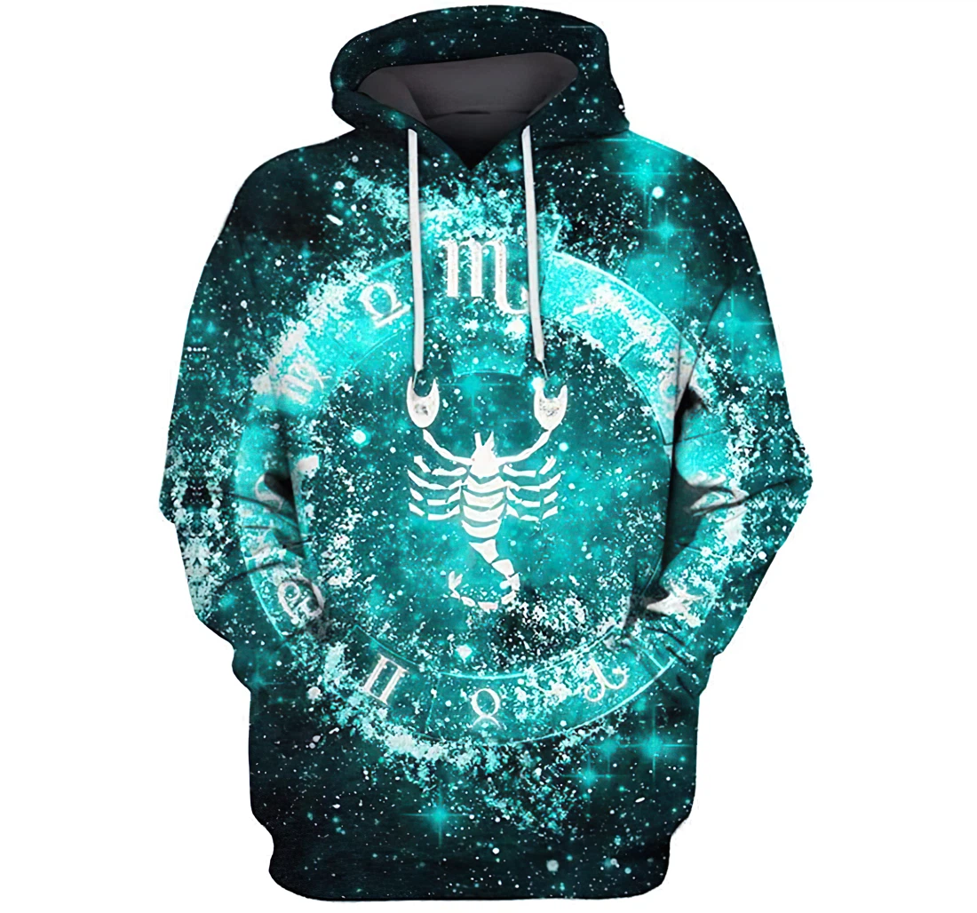 Personalized Zodiac Scorpius Realistic - 3D Printed Pullover Hoodie