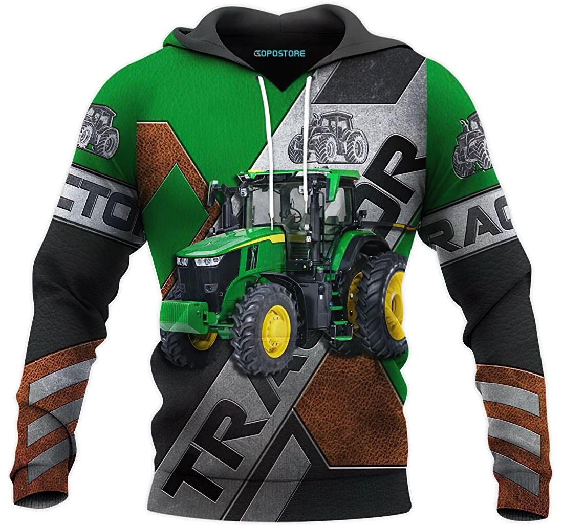 Personalized Love Tractor Shirts Fleece Bombersweatshirt Short - 3D Printed Pullover Hoodie