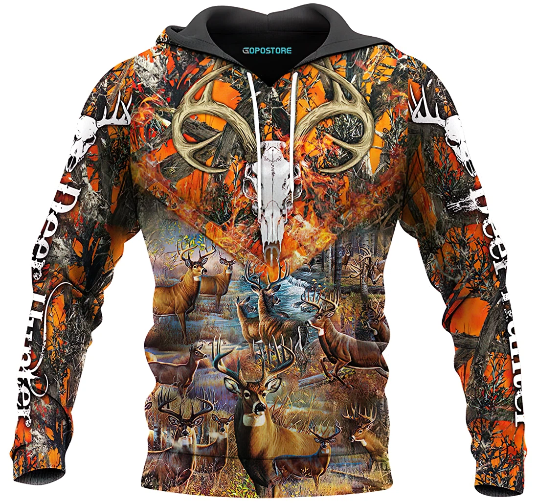 Personalized Beautiful Deer Hunting Shirts Fleece - 3D Printed Pullover Hoodie