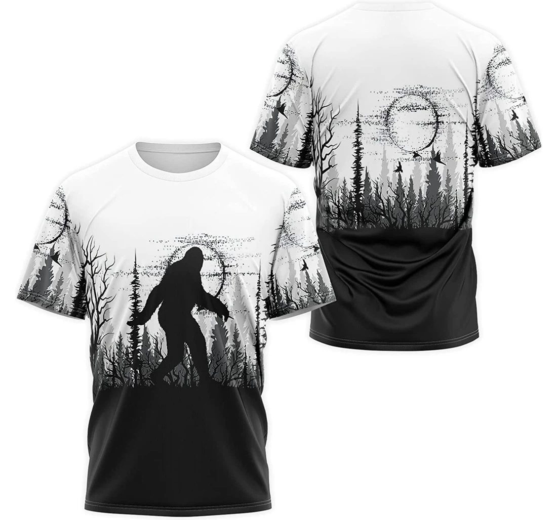 Personalized T-Shirt, Hoodie - Bigfoot Forest Night Moon 3D Printed