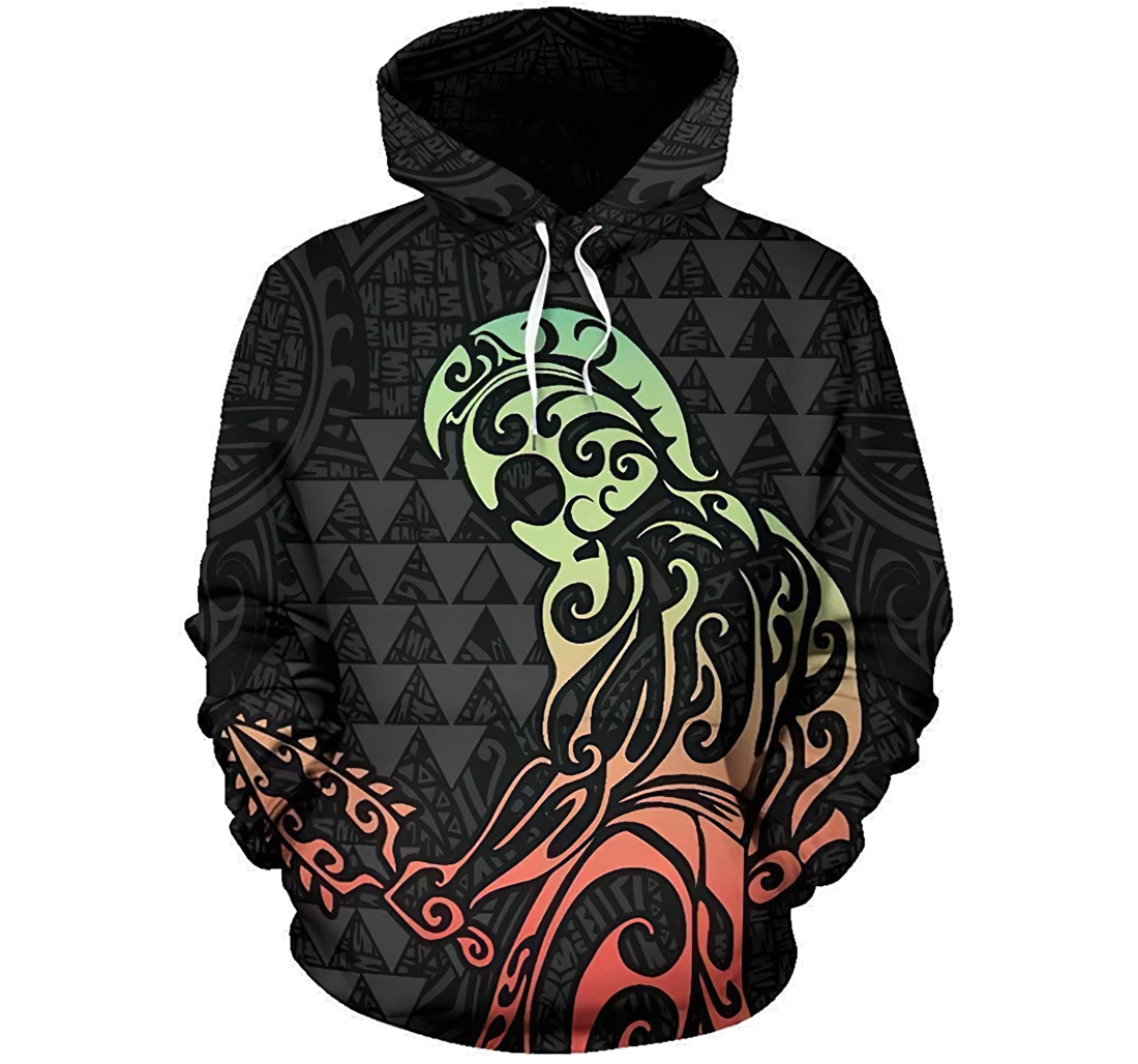 Personalized Hawaii Kauhola Warrior Polynesian Man And Woman - 3D Printed Pullover Hoodie