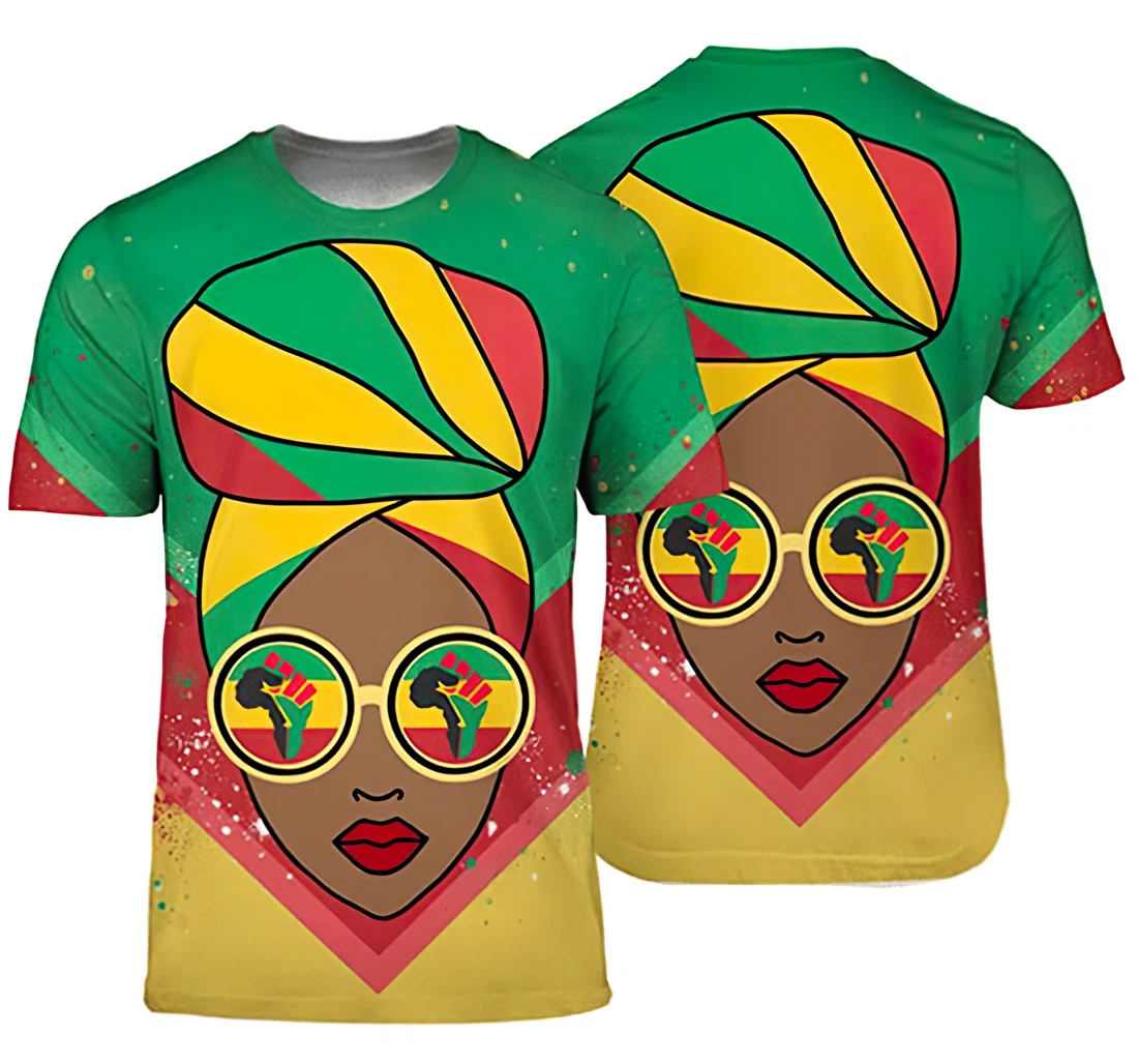 Personalized Juneteenth Girl Included - 3D Printed T-shirt