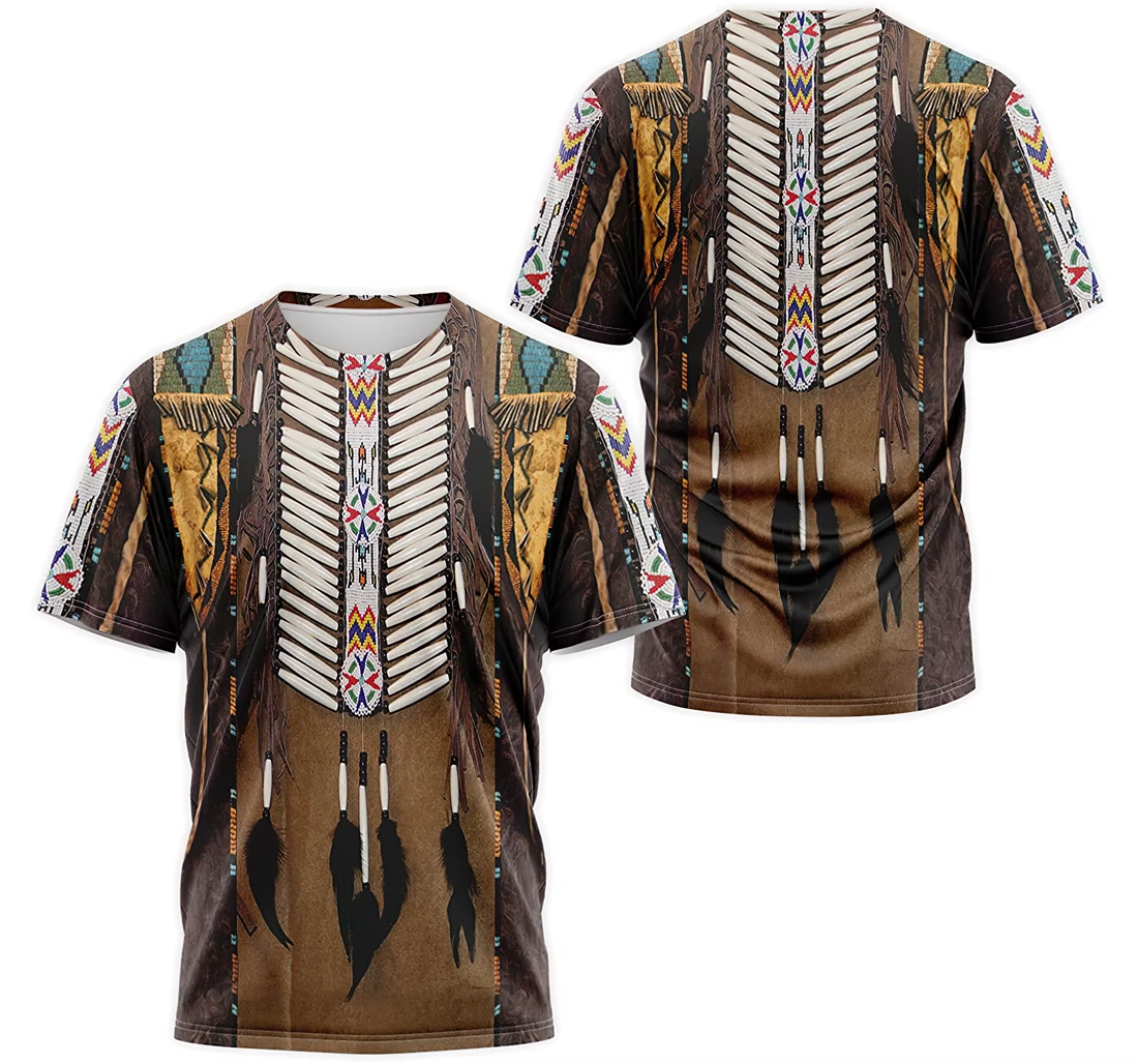 Personalized T-Shirt, Hoodie - Native American Beaded Breastplate Costume 3D Printed
