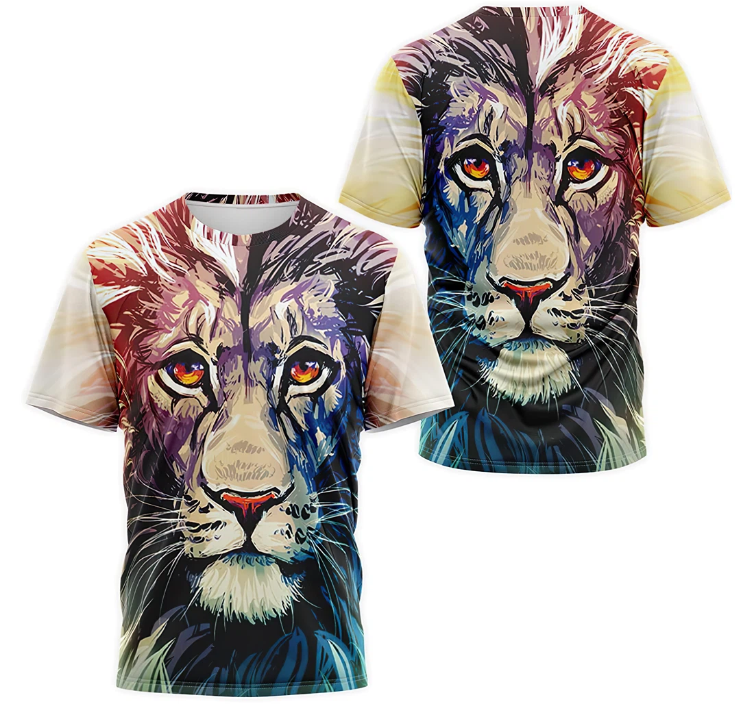Personalized T-Shirt, Hoodie - Lion Face Paint 3D Printed
