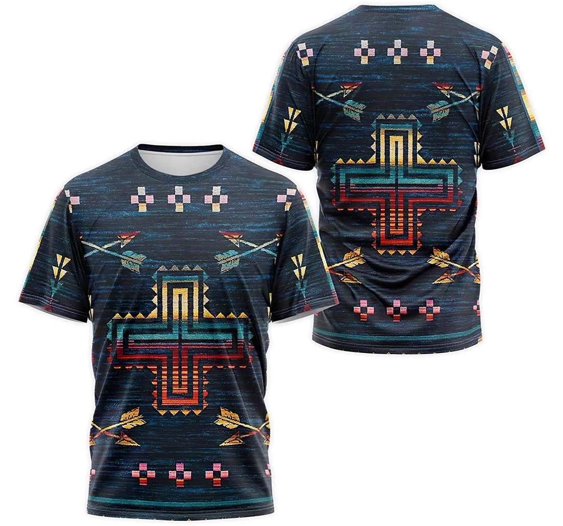 Personalized T-Shirt, Hoodie - Native American Arrow Cross Geometric Seamless Pattern 3D Printed