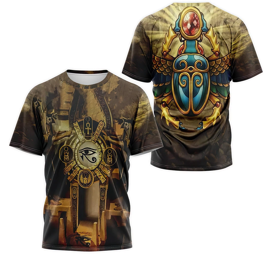 Personalized T-Shirt, Hoodie - Horus God Khepri Ancient Egyptian Catacombs 3D Printed