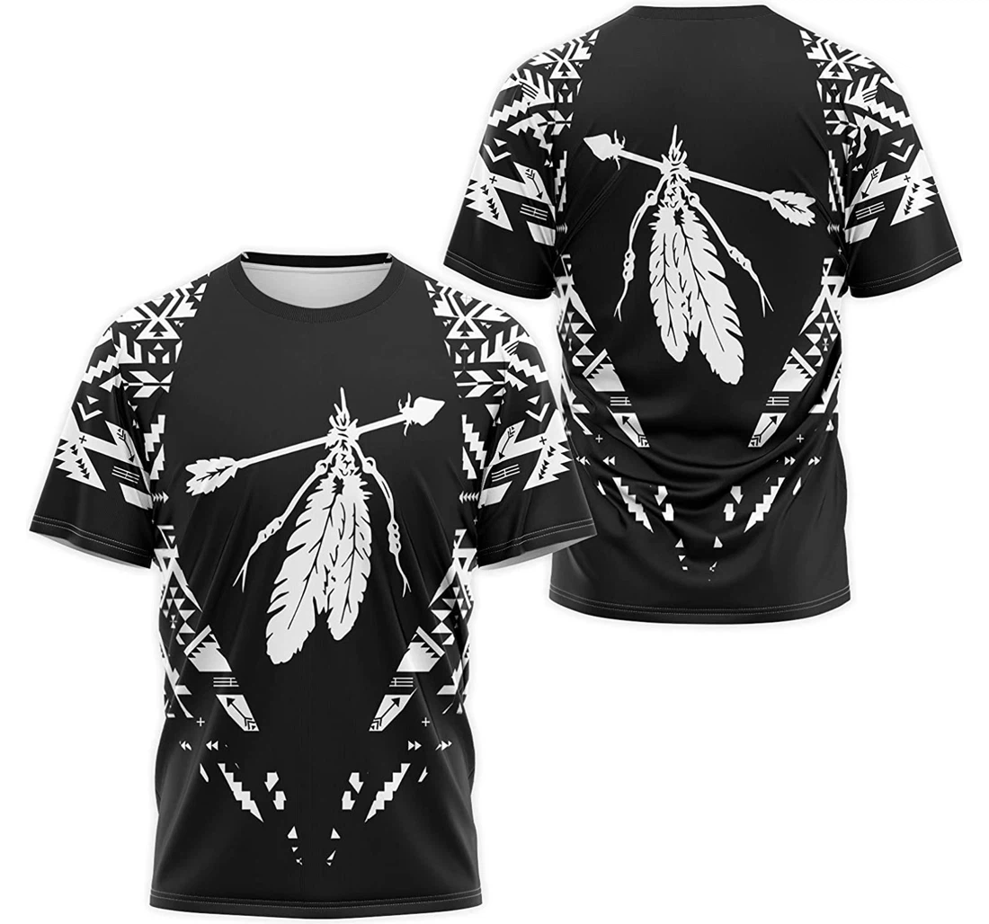 Personalized T-Shirt, Hoodie - Native American Feathers Arrow Aztec Trilbal Pattern 3D Printed