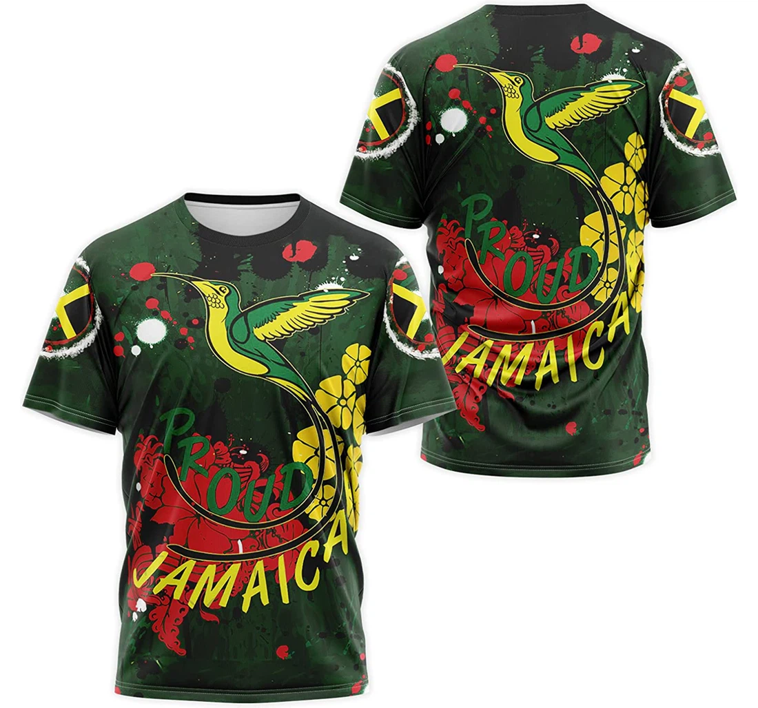 Personalized T-Shirt, Hoodie - Proud Jamaica Hummingbird National 3D Printed