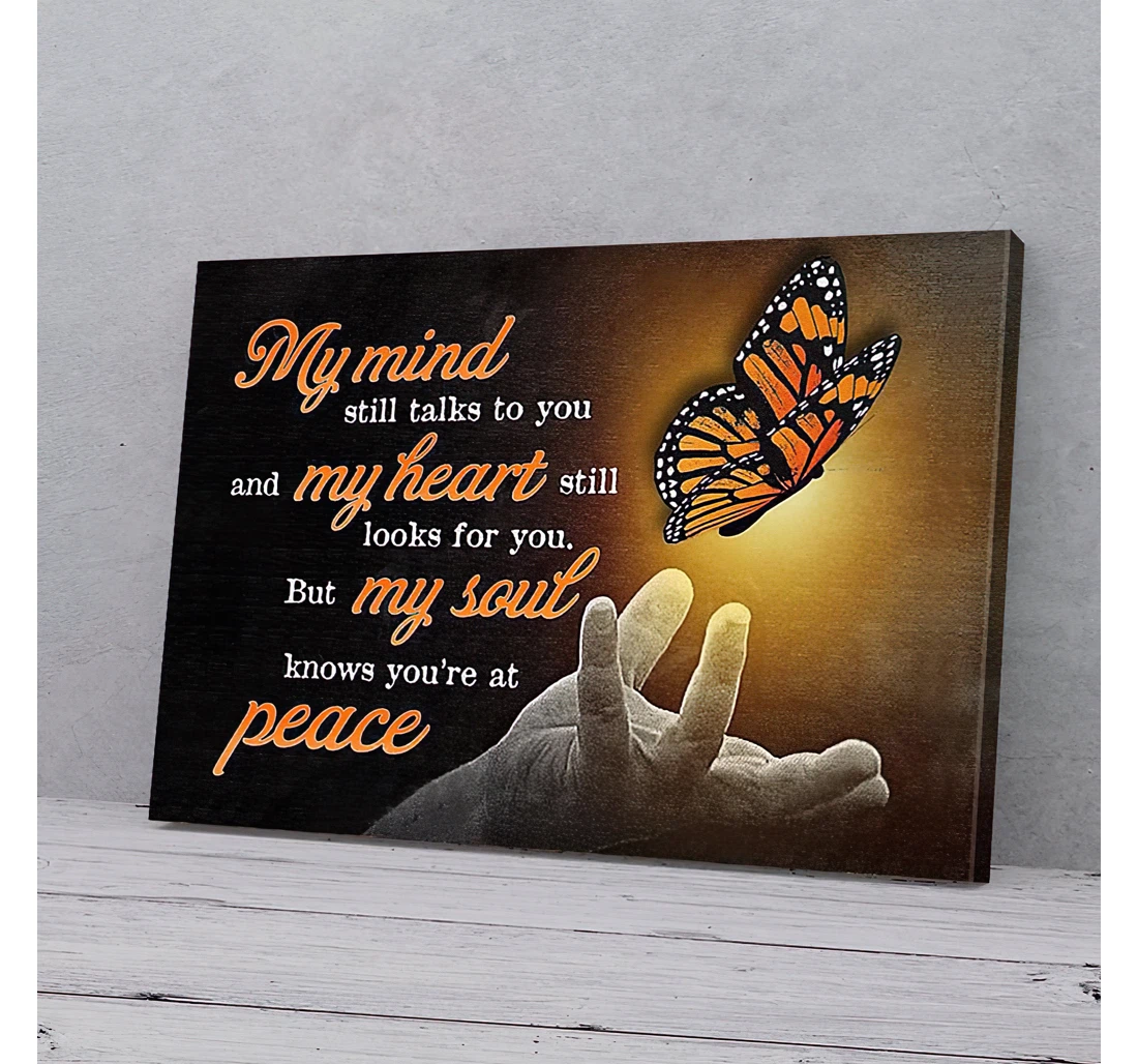 Poster, Canvas - My Mind Still Talks To You Butterfly Gifts Print Framed Wall Art