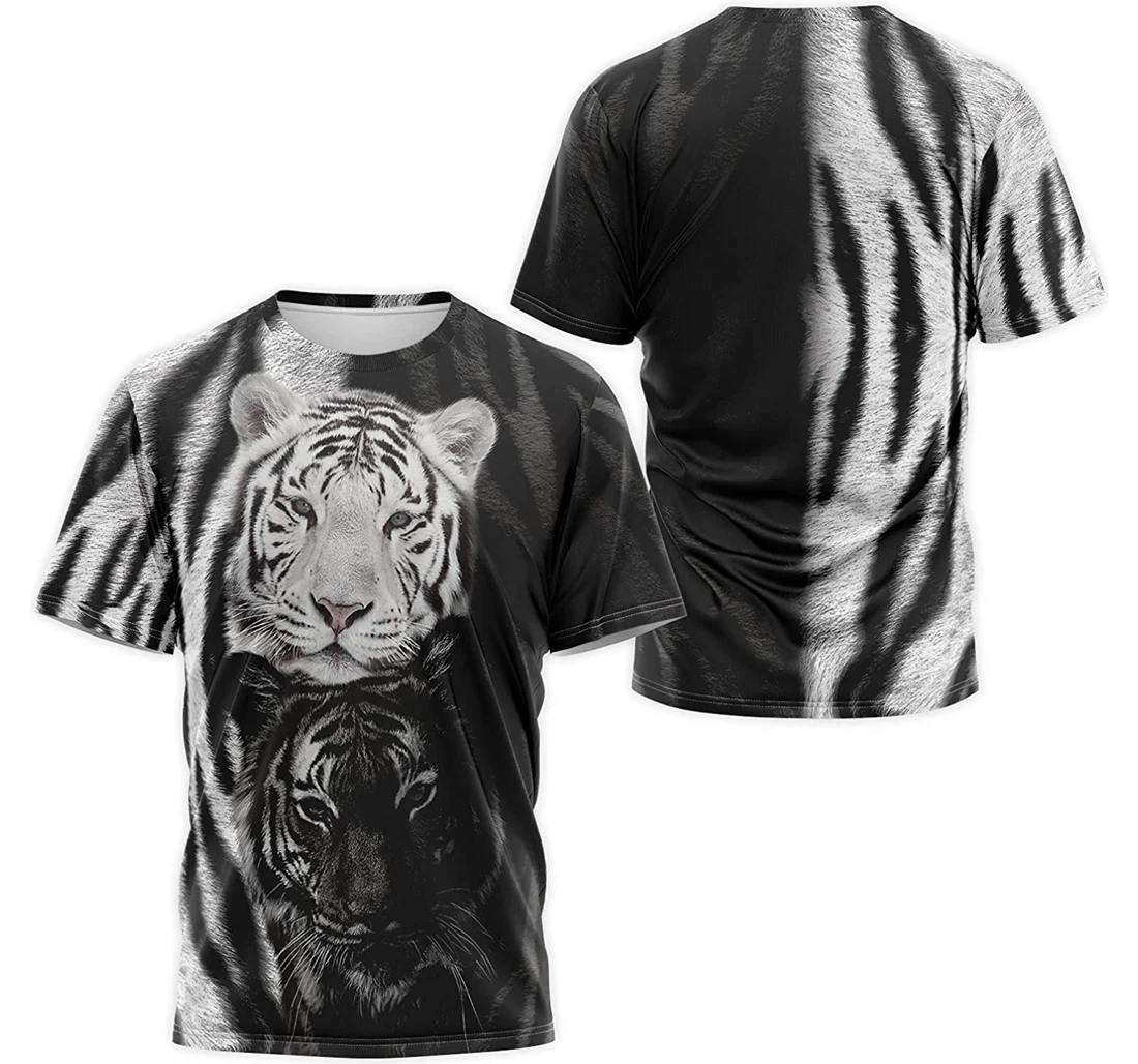 Personalized T-Shirt, Hoodie - White Tiger Couple 3D Printed