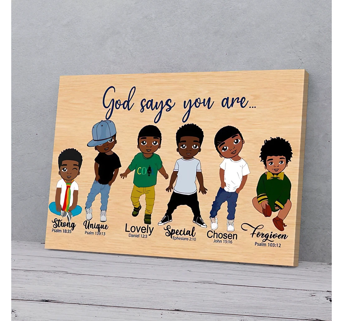 Poster, Canvas - Black Boys Gifts Print Framed Wall Art